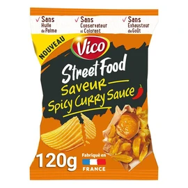 Chips ondulées Street Food saveur sauce curry épicé (120g)
