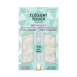 Méga kit faux-ongles naturels ovales 10 tailles (x216)