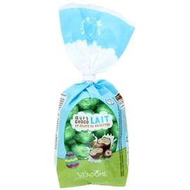 Oeufs fourrés de chocolat au lait et éclats de noisettes (200g)