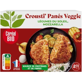 Crousti' panés veggie aux légumes du soleil et mozzarella (160g)