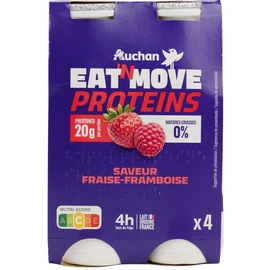 Eat'n move yaourt à boire saveur fraise framboise (4x190g)