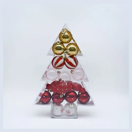 Lot de 17 boules de Noël en plastique 5 cm Fête Foraine Enchantée
