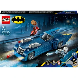 DC Comics Batman - Batman Avec la Batmobile Contre Harley Quinn et Mr. Freeze - Véhicule de la Série TV d'Animation
