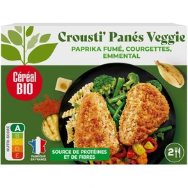 Crousti' panés veggie au paprika fumés courgettes et emmental (160g)