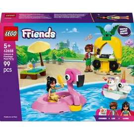 Friends 42658 - Fete dans la piscine avec les bouees Licorne et Flamant rose
