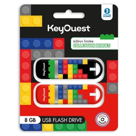 Clé USB 2x8Go Brique Noire et Rouge