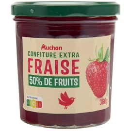 Confiture extra de fraise 50% de fruits (360g)