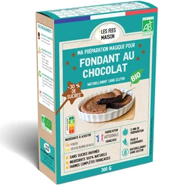 Préparation bio d'un fondant au chocolat sans gluten (300g)