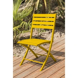 Chaise de jardin pliante - Aluminium - Moutarde - MARIUS