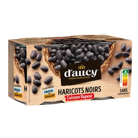 Haricots noirs cuisson vapeur (2x130g)