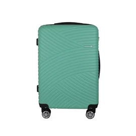 Valise rigide extensible ABS bleu - 8 roues - 75x50x30cm - Ginko
