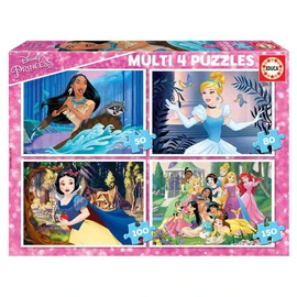 Multi 4 Puzzles Disney Princesses 50+80+100+150