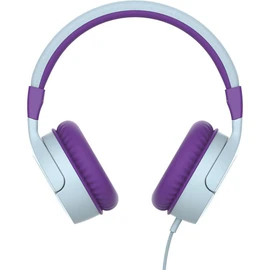 Casque filaire Q1094 pour enfants + 6 autocollants - Violet et Blanc