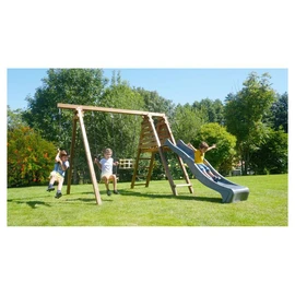 Portique balançoire avec toboggan - Bois - H2,24 m - FLEUR