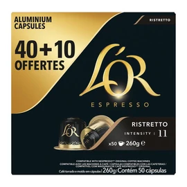 Capsules de café Ristretto intensité 11 compatibles Nespresso (x50)