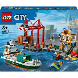 City 60422 - Le port et le Navire Marchand - Jouet de Construction Pour Garçons et Filles à Partir de 8 Ans - Cadeau Pour Enfants - Grue à Containers et Bateau avec 8 Minifigurines