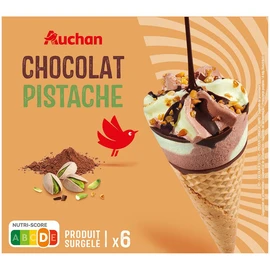 Cônes glacés chocolat pistache (430g)
