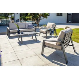 Salon bas de jardin - 5 places - Aluminium - Anthracite - IBIZA
