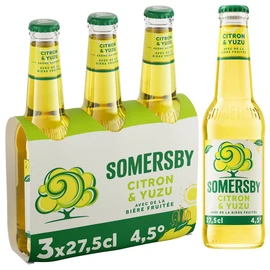Bière aromatisée au citron et yuzu 4.5% bouteille (3x27.5cl)