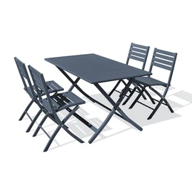 Salon de jardin - 4 places - Aluminium - Anthracite - MARIUS