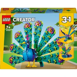 Creator 3en1 31157 Le Paon Exotique, Jouets Animaux avec Paon, Libellule et Papillon, pour la Chambre d'Enfant