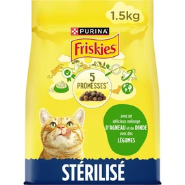 Croquettes agneau dinde et légumes pour chat stérilisé (1,5kg)