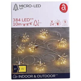 Guirlande Extérieure 384 LED Blanc Chaud 10m Motif Fleur