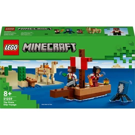 Minecraft 21259 - Le Voyage du Bateau Pirate - Set d'Exploration Avec une Pieuvre, un Dromadaire et des Minifigurines- Pour Enfants Garçons et Filles de 8 Ans et Plus qui Aiment l'Action