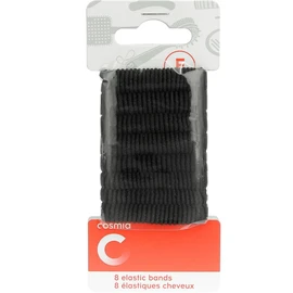 Elastiques cheveux mousse noir (x8)