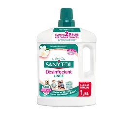 Désinfectant linge liquide élimine 2fois plus les odeurs tenaces fleurs blanches (1,5l)