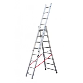 Echelle 3 plans 5m70 en aluminium base évasée - PREMIUM