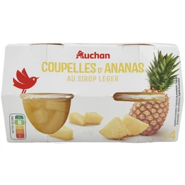 Coupelles d'ananas au sirop léger (452g)