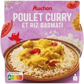 Poulet sauce curry et riz basmati (300g)