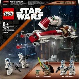 Star Wars 75378 - The Mandalorian L'évasion en Speeder BARC Set de construction pour enfants - Moto avec side-car à construire, Inclut Kelleran Beq et Grogu,