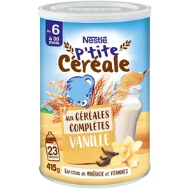 P'tite céréale aux céréales complètes vanille en poudre dès 6 mois (415g)