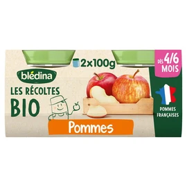 Les récoltes bio Petit pot dessert pommes dès 4 mois (2x100g)