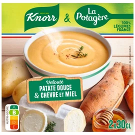 Soupe velouté de patate douce, chèvre et miel (2x30cl)