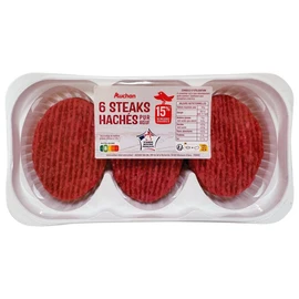 Steaks hachés pur bœuf 15%MG (6x100g)