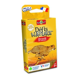 Pack cartes Défi Nature Records des Animaux inclus une carte collector