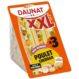 Sandwich XXL viennois poulet rôti cheddar sauce burger (230g)