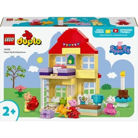 DUPLO 10433 - La fête d'anniversaire de Peppa Pig - Set avec 3 figurines - Jouet éducatif à construire et reconstruire