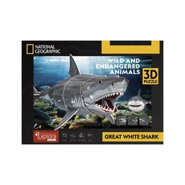 Puzzle 3D requin blanc 72pcs national geographic