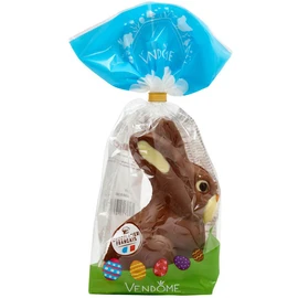 Moulage lapin au chocolat décoré pur beurre de cacao (140g)