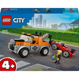 City 60435 -  La Dépanneuse et la Voiture de Sport, Jouet de Construction pour Enfants Garçons et Filles dès 4 Ans, Cadeau d'Anniversaire, Minifigurines et des Accessoires dont un Implant Cochléaire