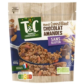 Muesli croustillant au chocolat et aux amandes sans gluten (500g)