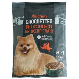 Croquettes riches en boeuf frais pour petit chien (1.5kg)