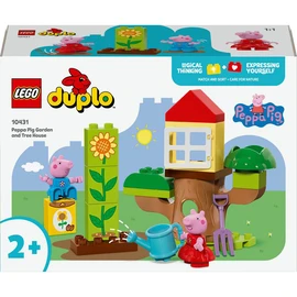DUPLO 10431 - Jardin cabane Arbre Peppa Pig  - Set Éducatif à Construire et Reconstruire, avec 2 Figurines - Idée de Cadeau pour Enfants