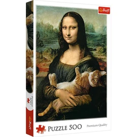 Puzzle 500 pièces Mona Lisa et Chat