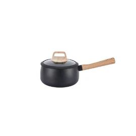 Casserole 18 cm tous feux dont induction avec couvercle en verre aluminium forgé