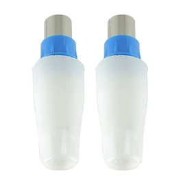 Fiches COAX TV x2 mâle/mâle - Blanc